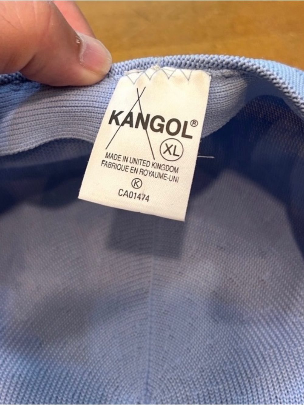 Kangol Men’s Pale Blue Knit Cap with Subtle Logo - Picture 3 of 4